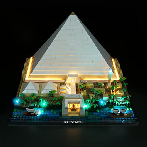 Led Licht-Kit für Lego Cheops Pyramide (Ohne Lego Set, Nur Lichter), DIY Beleuchtungs Set für Lego Architecture Great Pyramid of Giza 21058 von BrickBling