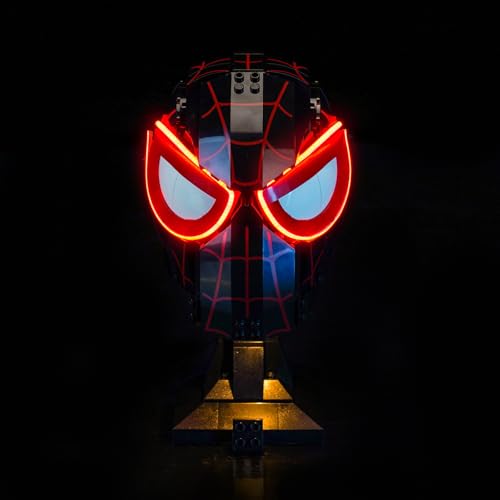 Led Licht Set Kompatibel mit Lego 76329 Miles Morales' Mask (Kein Modell), Dekorationsbeleuchtungsset Compatible with Lego Miles Morales' Mask Kreative Spielzeug von BrickBling
