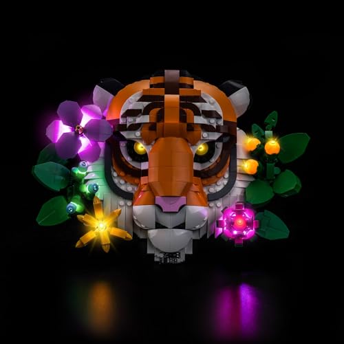 BrickBling Led Licht Set Kompatibel mit Lego The Fauna Collection - Tiger 31217 (Kein Modell), Dekorationsbeleuchtungsset Compatible with Lego The Fauna Collection - Tiger Kreative Spielzeug von BrickBling