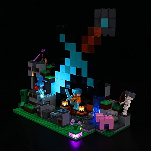 Led Licht Set für Lego 21244 Minecraft Der Schwert-Außenposten Set, Dekoration DIY Beleuchtungsset für Minecraft Lego The Sword Outpost Kreative Spielzeuglichter (Kein Lego-Modell) von BrickBling