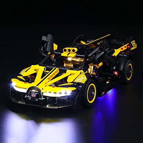BrickBling Led Licht Set für Lego 42151 Technic Bugatti-Bolide, Dekorationsbeleuchtungsset für Lego Bugatti Bolide Auto-Modellbausatz Sportwagen-Spielzeug (Nicht enthaltenes Lego-Modell) von BrickBling