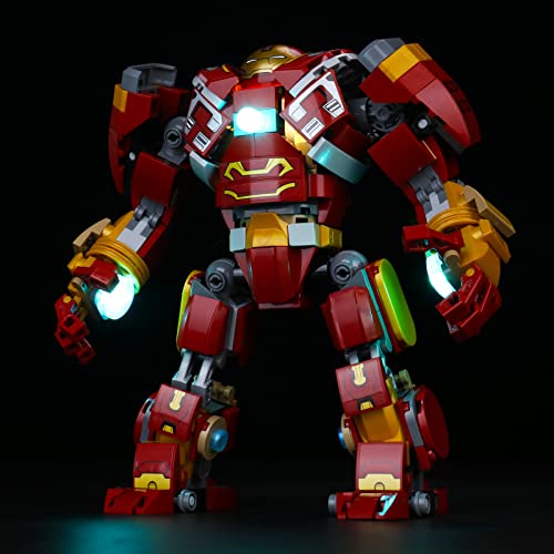 Led Licht Set für Lego 76247 Marvel Hulkbuster: Der Kampf von Wakanda, Dekorationsbeleuchtungsset für Lego The Hulkbuster The Battle of Wakanda (Nicht enthaltenes Lego-Modell) von BrickBling