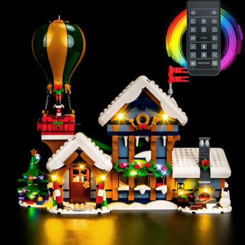 Fernbedienung Led Licht Set Kompatibel mit Lego 10339 Santa's Post Office (Kein Modell), Led Beleuchtungs Set Compatible with Santa's Post Office Kreative Spielzeug von BrickBling