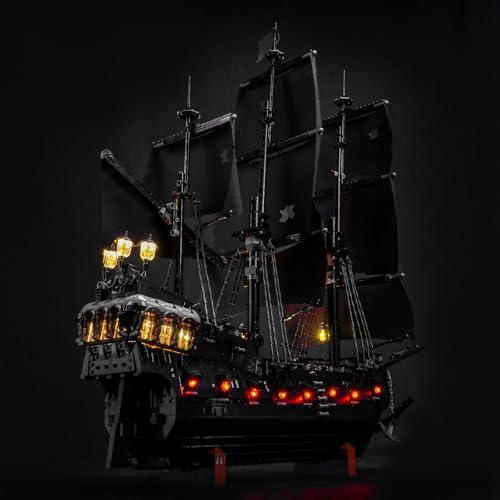 Fernbedienung Led Licht Set Kompatibel mit Lego Captain Jack Sparrow's Pirate Ship 10365 (Kein Modell), Dekorationsbeleuchtungsset Compatible with Lego Captain Jack Sparrow's Pirate Ship Kreative Spie von BrickBling