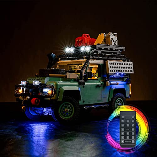 Fernbedienung Licht-Kit Kompatibel mit Lego 10317 Land Rover Classic Defender 90 (Kein Modell), Led Beleuchtungs Set Kompatibel mit Land Rover Defender 90 Kreative Spielzeuglichter von BrickBling