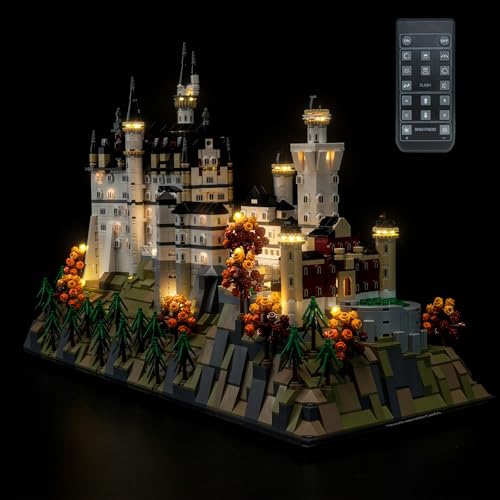 Fernbedienung Licht-Kit Kompatibel mit Lego 21063 Neuschwanstein Castle (Kein Modell), Led Beleuchtungs Set Compatible with Lego Neuschwanstein Castle Kreative Spielzeug von BrickBling