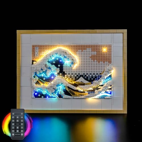Fernbedienung Licht-Kit Kompatibel mit Lego 31208 Hokusai–The Great Wave (Kein Modell), Led Beleuchtungs Set Compatible with Lego Hokusai–The Great Wave 31208 Kreative Spielzeug von BrickBling