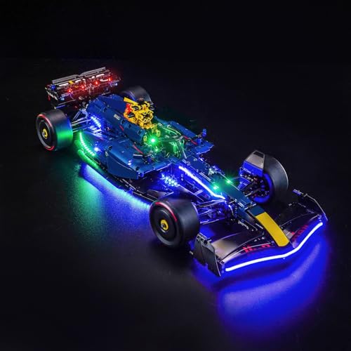 Fernbedienung Licht-Kit Kompatibel mit Lego 42206 Oracle Red Bull Racing RB20 F1 Car (Kein Modell), Led Beleuchtungs Set Compatible with Lego Oracle Red Bull Racing RB20 F1 Car 42206 Kreative Spielzeu von BrickBling