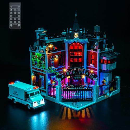 Fernbedienung Licht-Kit Kompatibel mit Lego Arkham Asylum 76300 (Kein Modell), Led Beleuchtungs Set Compatible with Lego Arkham Asylum Kreative Spielzeug von BrickBling