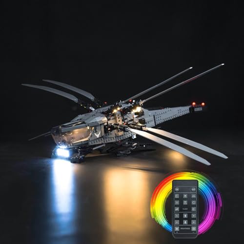 Fernbedienung Licht-Kit Kompatibel mit Lego Dune Atreides Royal Ornithopter (Kein Modell), Led Beleuchtungs Set für 10327 Dune Atreides Royal Ornithopter Kreative Spielzeug von BrickBling