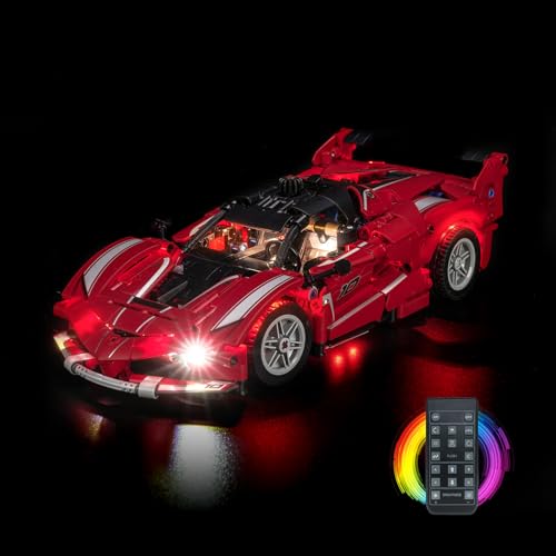 Fernbedienung Licht-Kit Kompatibel mit Lego Ferrari FXX K 42212 (Kein Modell), Led Beleuchtungs Set Compatible with Lego Ferrari FXX K Kreative Spielzeug von BrickBling