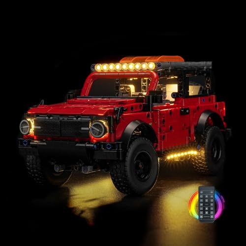 Fernbedienung Licht-Kit Kompatibel mit Lego Ford Bronco SUV 42213 (Kein Modell), Led Beleuchtungs Set Compatible with Lego 42213 Ford Bronco SUV Kreative Spielzeug von BrickBling