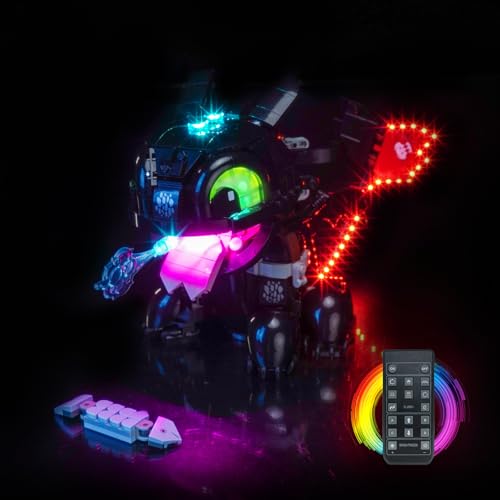 Fernbedienung Licht-Kit Kompatibel mit Lego How to Train Your Dragon: Toothless 10375 (Kein Modell), Led Beleuchtungs Set Compatible with Lego How to Train Your Dragon: Toothless Kreative Spielzeug von BrickBling
