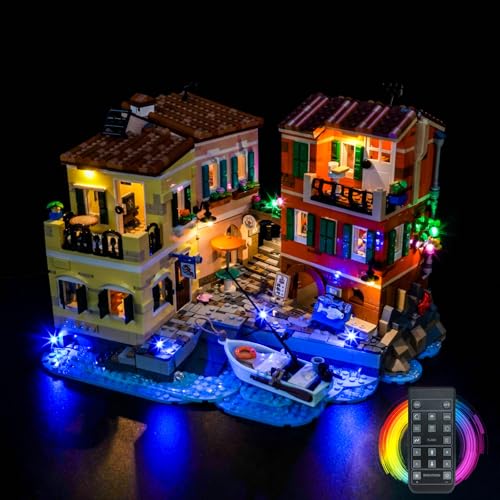 Fernbedienung Licht-Kit Kompatibel mit Lego Italian Riviera 21359 (Kein Modell), Led Beleuchtungs Set Compatible with Lego 21359 Italian Riviera Kreative Spielzeug von BrickBling