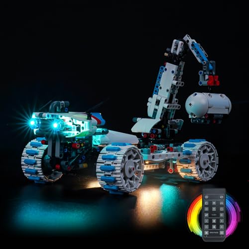 Fernbedienung Licht-Kit Kompatibel mit Lego Lunar Outpost Moon Rover Space Vehicle 42211 (Kein Modell), Led Beleuchtungs Set Compatible with Lego 42211 Moon Rover Space Vehicle Kreative Spielzeug von BrickBling
