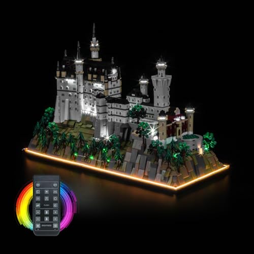 Fernbedienung Licht-Kit Kompatibel mit Lego Neuschwanstein Castle 21063 (Kein Modell), Led Beleuchtungs Set Compatible with Lego 21063 Neuschwanstein Castle Kreative Spielzeug von BrickBling