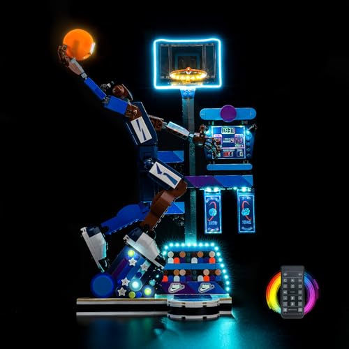 Fernbedienung Licht-Kit Kompatibel mit Lego Nike Slam Dunk 43010 (Kein Modell), Led Beleuchtungs Set Compatible with Lego Nike Slam Dunk Kreative Spielzeug von BrickBling