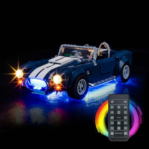 Fernbedienung Licht-Kit Kompatibel mit Lego Shelby Cobra 427 S/C 10357 (Kein Modell), Led Beleuchtungs Set Compatible with Lego 10357 Shelby Cobra 427 S/C Kreative Spielzeug von BrickBling