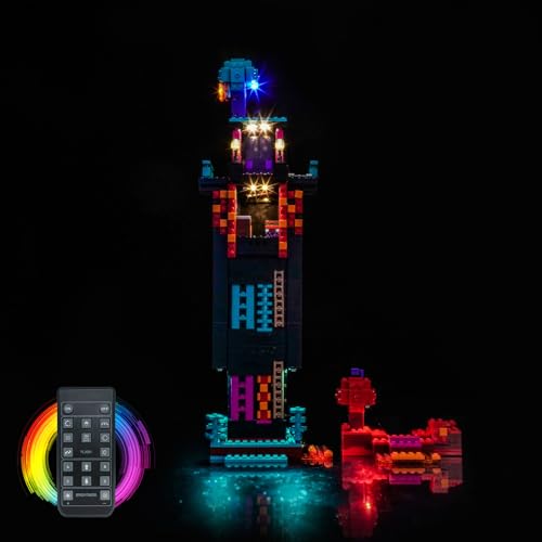 Fernbedienung Licht-Kit Kompatibel mit Lego The Enderman Tower 21279 (Kein Modell), Led Beleuchtungs Set Compatible with Lego 21279 The Enderman Tower Kreative Spielzeug von BrickBling