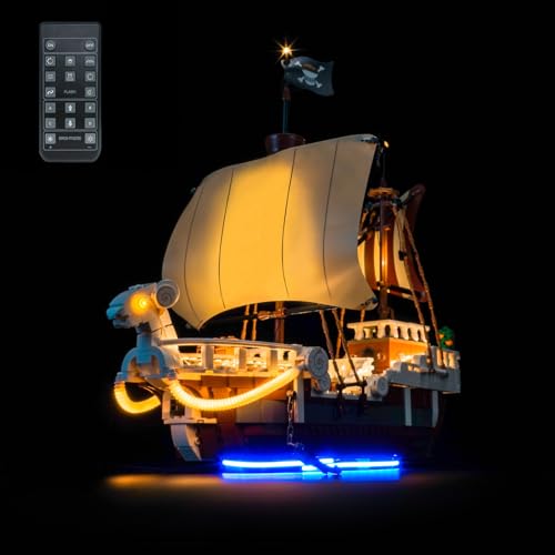 Fernbedienung Licht-Kit Kompatibel mit Lego The Going Merry Pirate Ship 75639 (Kein Modell), Led Beleuchtungs Set Compatible with Lego 75639 The Going Merry Pirate Ship Kreative Spielzeug von BrickBling