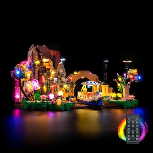 Fernbedienung Licht-Kit Kompatibel mit Lego Willy Wonka & The Chocolate Factory 21360 (Kein Modell), Led Beleuchtungs Set Compatible with Lego Willy Wonka & The Chocolate Factory Kreative Spielzeug von BrickBling