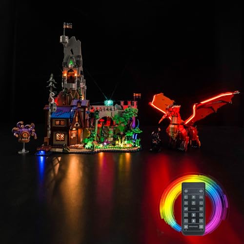 Fernbedienung Licht-Kit für Lego 21348 Dungeons & Dragons: Red Dragon's Tale (Nicht Lego), Led Beleuchtungs Set für Lego Dungeons & Dragons: Red Dragon's Tale Kreative Spielzeug von BrickBling