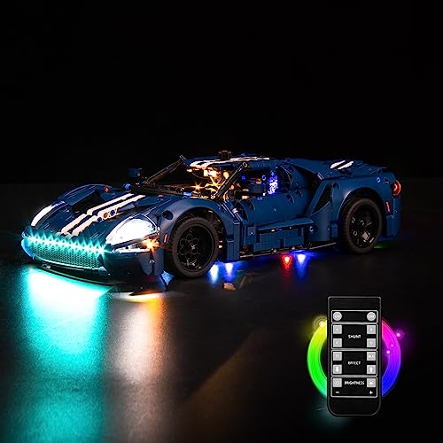 Fernbedienung Licht-Kit für Lego 42154 Technic Ford GT 2022 Auto-Modellbausatz (Kein Lego-Modell), Led Beleuchtungs Set Kompatibel mit Lego Ford GT, Kreative Spielzeuglichter für Erwachsene und Kinder von BrickBling