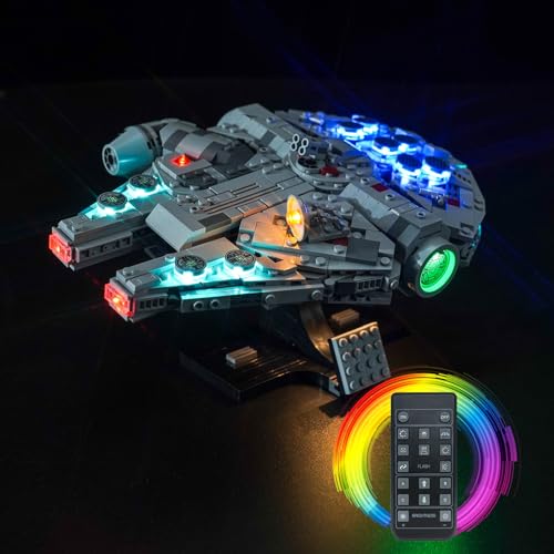 Fernbedienung Licht-Kit für Lego Millennium Falcon (Nicht Lego), Led Beleuchtungs Set für Lego 75375 Millennium Falcon Kreative Spielzeug von BrickBling