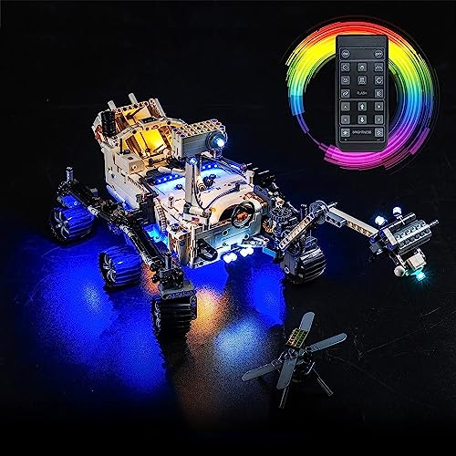 Fernbedienung Licht-Kit für Lego NASA Mars Rover Perseverance 42158 (Kein Lego-Modell), Led Beleuchtungs Set für NASA Mars Rover Perseverance Kreative Spielzeug für Jungen und Erwachsene von BrickBling