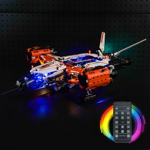 Fernbedienung Licht-Kit für Lego Technic VTOL-Schwerlastraumfrachter LT81 42181 (Nicht Lego), Led Beleuchtungs Set für Lego VTOL Heavy Cargo Spaceship LT81 Kreative Spielzeug von BrickBling