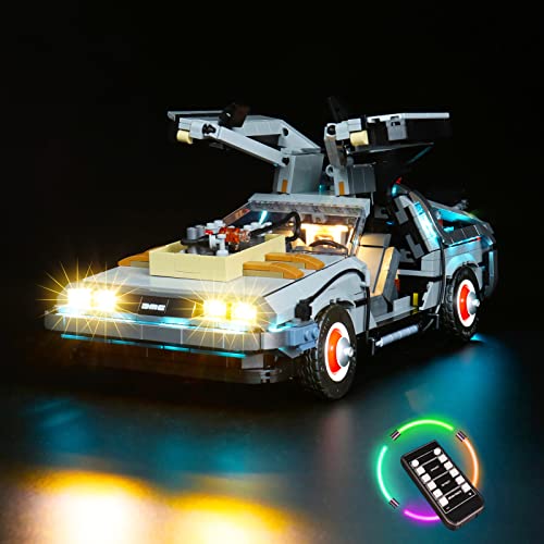 BrickBling LED-Beleuchtung für Lego 10300 Back to The Future Time Machine Collectible Kit (kein Lego enthalten, nur Dekorationslicht), DIY Lighting Kit mit Fernbedienung für Back to The Future von BrickBling