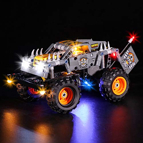 BrickBling LED-Beleuchtung für Lego 42119 Technic Monster Jam Max-D Sammelbausatz (kein Lego-Modell enthalten, nur Dekorationslichter), DIY Beleuchtungsset für 42119 Monster Truck von BrickBling