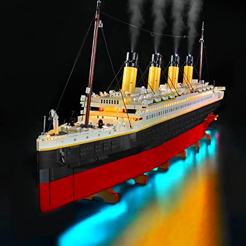 BrickBling LED-Beleuchtung für Lego Creator Expert Titanic-Bauset 10294 (kein Lego enthalten, nur Dekorationslicht), DIY-Beleuchtungsset für Titanic-Schiff für 10294 – verbesserte Version von BrickBling