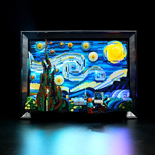 BrickBling LED-Beleuchtungsset für Ideas Vincent Van Gogh - The Starry Night (Nur Beleuchtung, kein Modell), Dekorationslichter Kompatibel mit 21333 Baukasten - Klassische Version von BrickBling