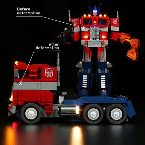 BrickBling LED-Lichtset für Lego Optimus Prime 10302 (kein Lego-Modell enthalten, nur Lichter) DIY-Beleuchtungsset für Lego Optimus Prime 2-in-1 Heroic Autobots, Dekorationslicht für Lego 10302 von BrickBling