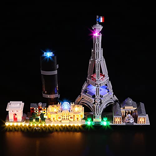 BrickBling Led Beleuchtungsset für Lego Architecture Pari（Kein Lego-Modell enthalten, Dekorations Beleuchtungs Set Kompatibel Mit Lego 21044 Haus- und Raum-Deko, Geschenkideen für Sammler… von BrickBling