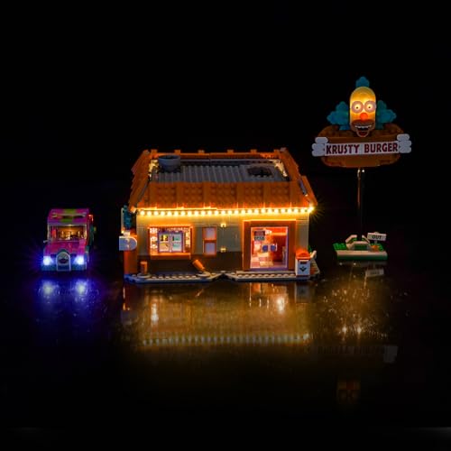 Led Licht Set Kompatibel mit Lego 10352 The Simpsons: Krusty Burger (Kein Modell), Dekorationsbeleuchtungsset Compatible with Lego The Simpsons: Krusty Burger Kreative Spielzeug von BrickBling