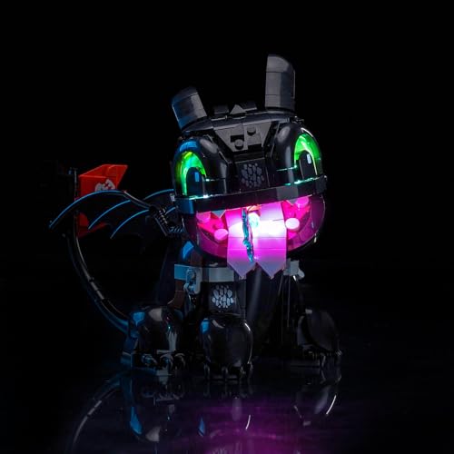 Led Licht Set Kompatibel mit Lego 10375 How to Train Your Dragon: Toothless (Kein Modell), Dekorationsbeleuchtungsset Compatible with Lego How to Train Your Dragon: Toothless Kreative Spielzeug von BrickBling