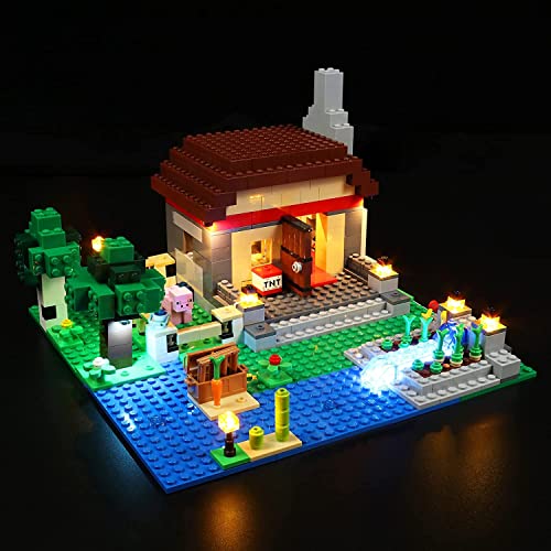 Led Licht Set Kompatibel mit Lego 21161 Minecraft Die Crafting-Box 3.0 (Kein Modell), Dekoration DIY Beleuchtungsset für Minecraft Die Crafting-Box Kreatives Geschenk von BrickBling