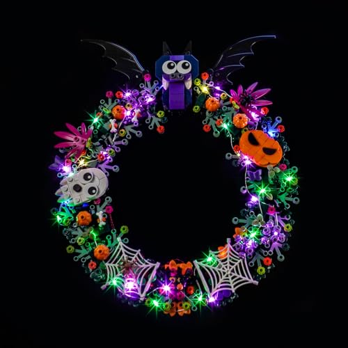 Led Licht Set Kompatibel mit Lego 40825 Halloween Wreath (Kein Modell), Dekorationsbeleuchtungsset Compatible with Lego Halloween Wreath Kreative Spielzeug von BrickBling