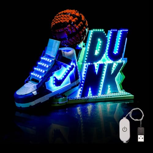 Led Licht Set Kompatibel mit Lego 43008 Nike Dunk x Set (Kein Modell), Touch Dimmer Schalter Dekorationsbeleuchtungsset Compatible with Lego Nike Dunk x Set 43008 Kreative Spielzeug von BrickBling
