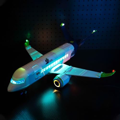 Led Licht Set Kompatibel mit Lego 60367 Passenger Airplane (Kein Modell), Dekorationsbeleuchtungsset Compatible with Lego Passenger Airplane Kreative Spielzeug von BrickBling