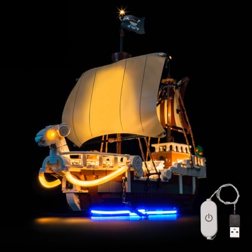 Led Licht Set Kompatibel mit Lego 75639 The Going Merry Pirate Ship (Kein Modell), Touch Dimmer Schalter Dekorationsbeleuchtungsset Compatible with Lego The Going Merry Pirate Ship Kreative Spielzeug von BrickBling