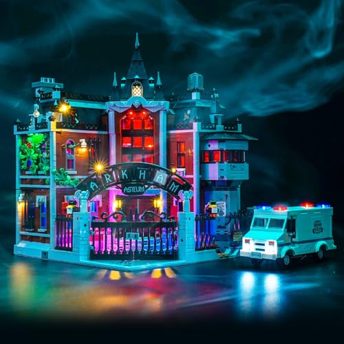 Led Licht Set Kompatibel mit Lego 76300 Arkham Asylum (Kein Modell), Dekorationsbeleuchtungsset Compatible with Lego Arkham Asylum 76300 Kreative Spielzeug von BrickBling