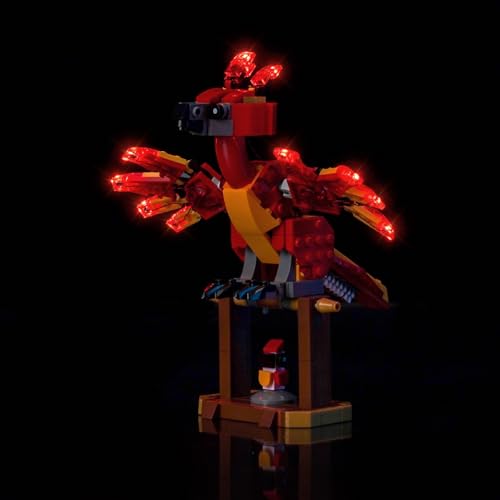 Led Licht Set Kompatibel mit Lego 76448 Fawkes: Dumbledore's Phoenix (Kein Modell), Dekorationsbeleuchtungsset Compatible with Lego Fawkes Dumbledore's Phoenix Kreative Spielzeug von BrickBling