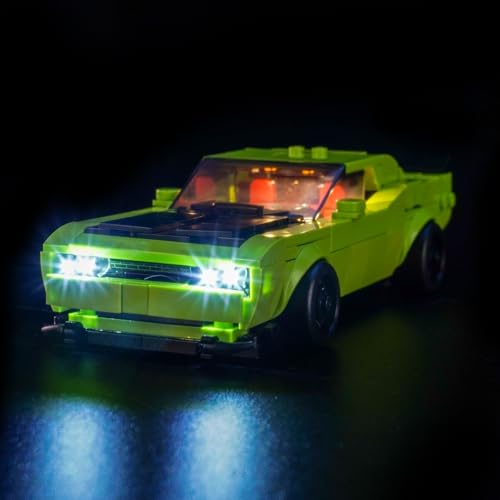 Led Licht Set Kompatibel mit Lego 77237 Dodge Challenger SRT Hellcat Sports Car (Kein Modell), Dekorationsbeleuchtungsset Compatible with Lego Dodge Challenger SRT Hellcat Sports Car von BrickBling