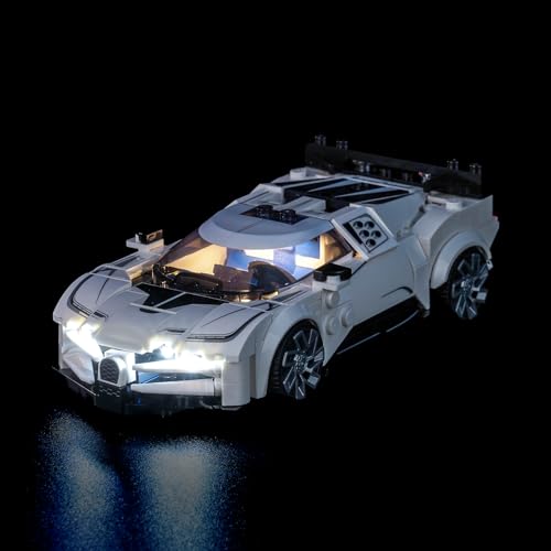 Led Licht Set Kompatibel mit Lego 77240 Bugatti Centodieci Hyper Sports Car (Kein Modell), Dekorationsbeleuchtungsset Compatible with Lego Bugatti Centodieci Hyper Sports Car Kreative Spielzeug von BrickBling
