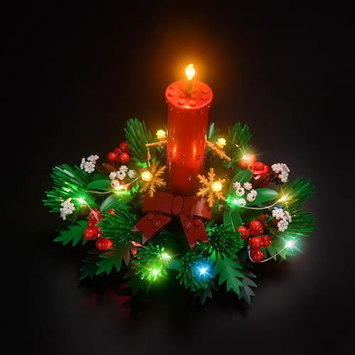 BrickBling Led Licht Set Kompatibel mit Lego Christmas Table Decoration (Kein Modell), Dekorationsbeleuchtungsset Compatible with 40743 Christmas Table Decoration Kreative Spielzeug von BrickBling