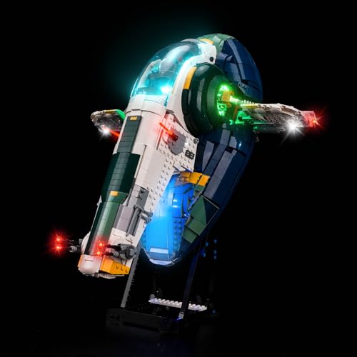 Led Licht Set Kompatibel mit Lego Jango Fett's Firespray-Class Starship 75409 (Kein Modell), Dekorationsbeleuchtungsset Compatible with Lego Jango Fett's Firespray-Class Starship Kreative Spielzeug von BrickBling