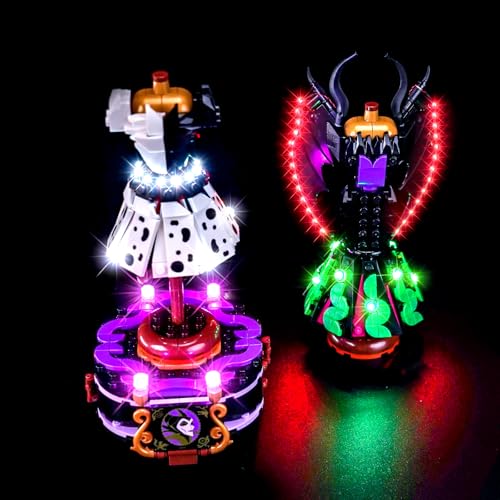 Led Licht Set Kompatibel mit Lego Maleficent's and Cruella De Vil's Dresses 43262 (Kein Modell), Dekorationsbeleuchtungsset Compatible with Lego Maleficent's and Cruella De Vil's Dresses Kreative Spie von BrickBling